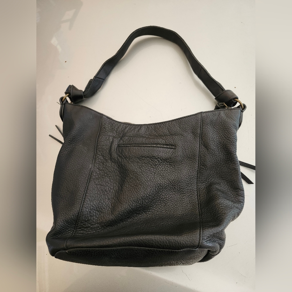 Elliott Lucca Black Leather Shoulder Bag - Picture 2 of 10